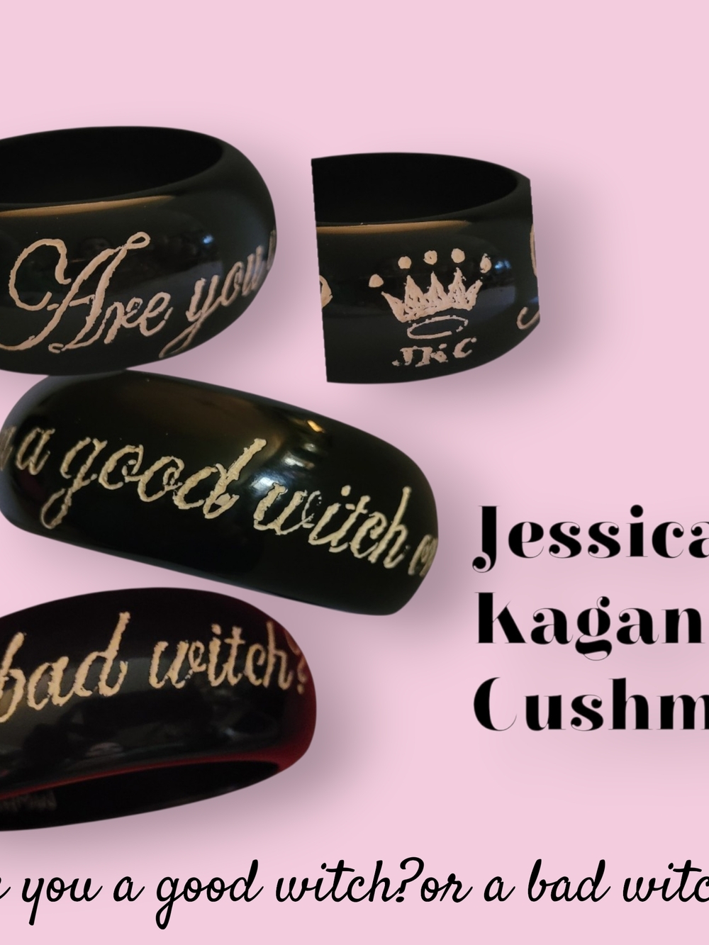 JKC Jessica Kagan Cushman Are You A Good Witch? Or A Bad Witch? Resin Bracelet